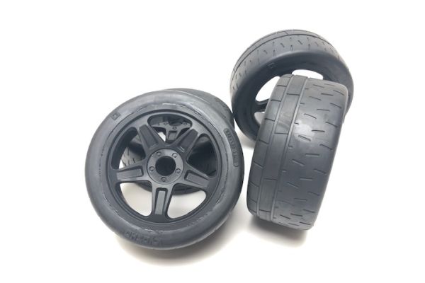 TYRES ON INFERNO GT BLACK WHEELS (4)