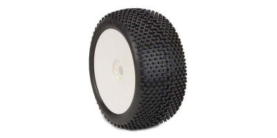 AKA I-Beam Truggy Tyre Soft on white Evo Wheels (2)