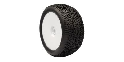 AKA Scribble Truggy Tyre Super Soft Longwear on white Evo Wheels (2)