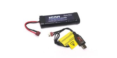 COMBO Charger USB - Battery 7.2V (72203D+GE2-1500-1D) Deans Plug