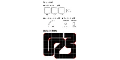 Kyosho Mini-Z Grand Prix Circuit 50 Large Corner Set (16pcs)