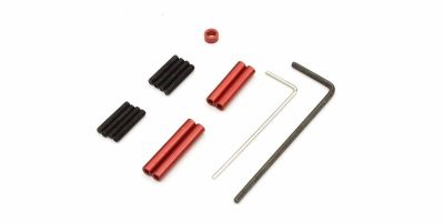 Aluminium red anodized Link Rod Set Mini-Z 4X4 MX01- WB 110mm 
