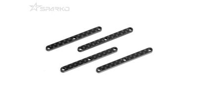 Sparko F8 Carbon Fiber Front Upper Arm Inserts (R=L) 2.0mm (4pcs)