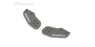 Sparko F8 Carbon Fiber Steering Knuckle Plate 4 holes  3.0mm (2)